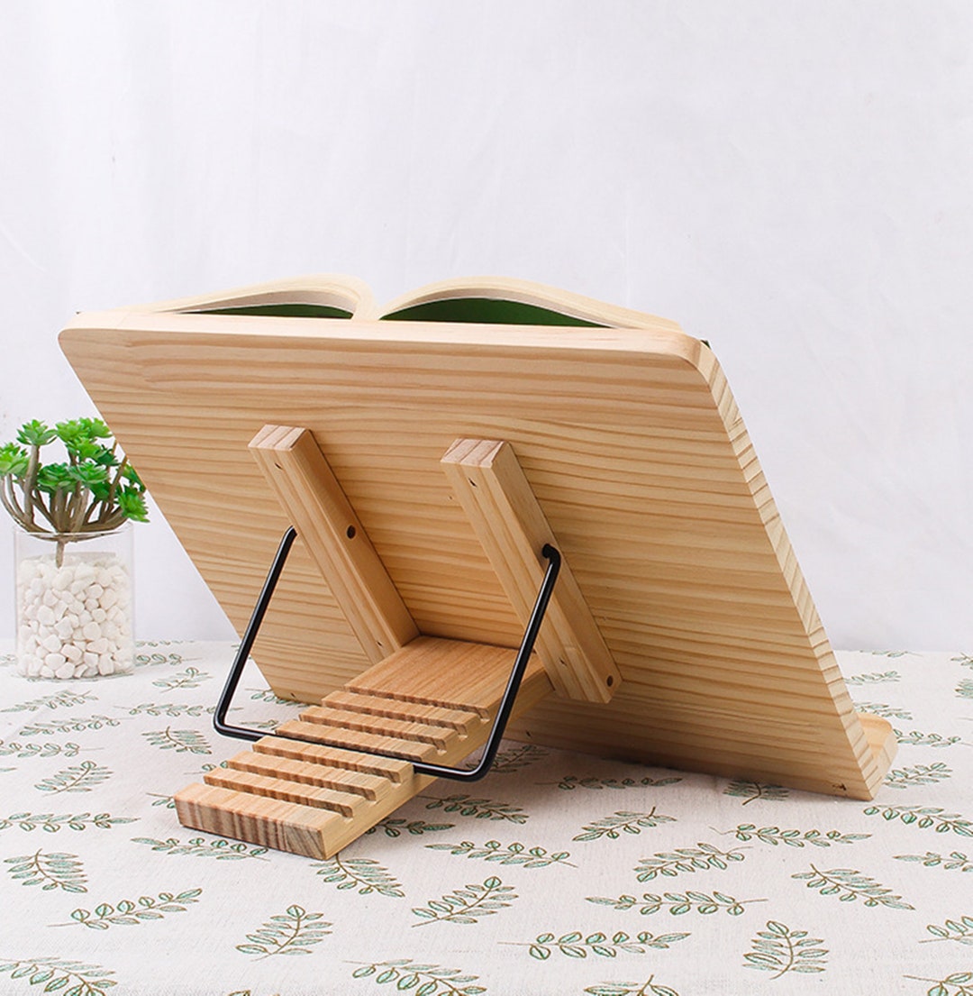 Wooden Table Bookrack Easel Cookbook Stand Textbook Tablet Rest -  Adjustable, Portable, Easel - Kroger