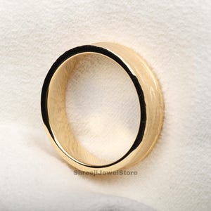 Matte Wedding Band Brushed Plain Gold Ring His and Hers Ring 14k Matte Yellow Gold Ring Matte Finish Band Men&#39;s Women&#39;s Matte Wedding Band