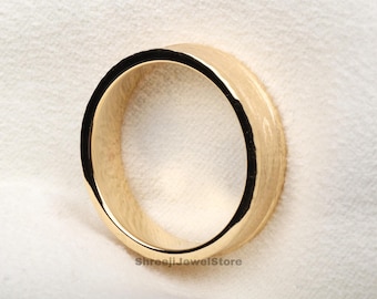 Matte Yellow Gold Band Tungsten Ring Brushed Polished Ring Valentine Gift For Her Men's Women's Wedding Band Minimalist Custom Engraved Ring