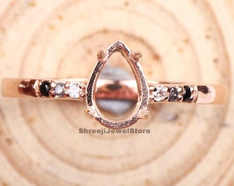Customizable Shape Size Semi Mount Ring 4 Prong Ring Setting Custom Ring Setting Without Stone Ring Mount Engagement Ring Minimalist Ring
