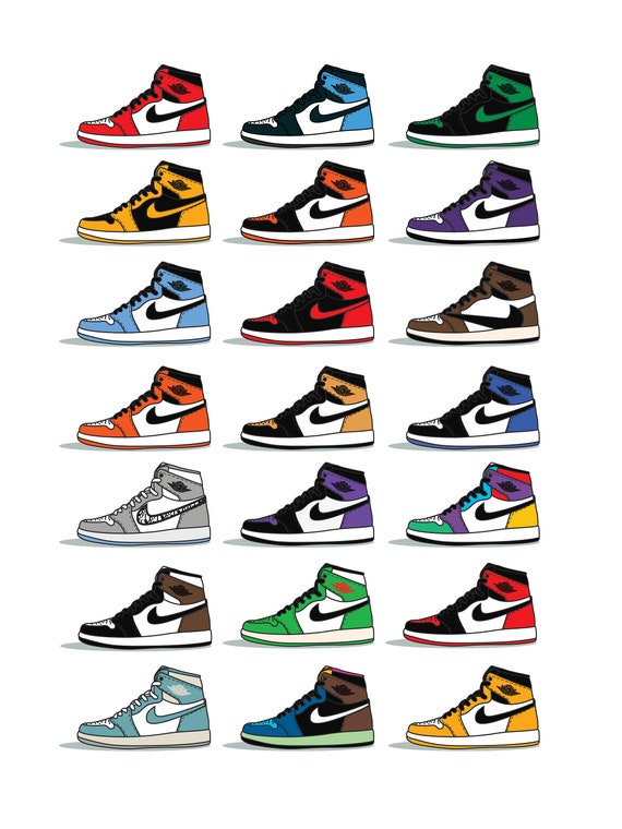 Jordan 1 Sneakers Poster Hype Edition 