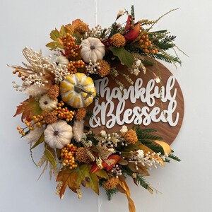 Corona de Acción de Gracias • Corona de Otoño para Puertas • Decoración de Puerta de Entrada de Otoño • Decoraciones de Otoño • Corona de Puerta • Inauguración de la Casa • Corona de Otoño