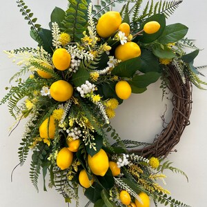 Lemons  Wreath / Summer Wreath / Front Door Decor / Year Round Wreath / Corona de Limas