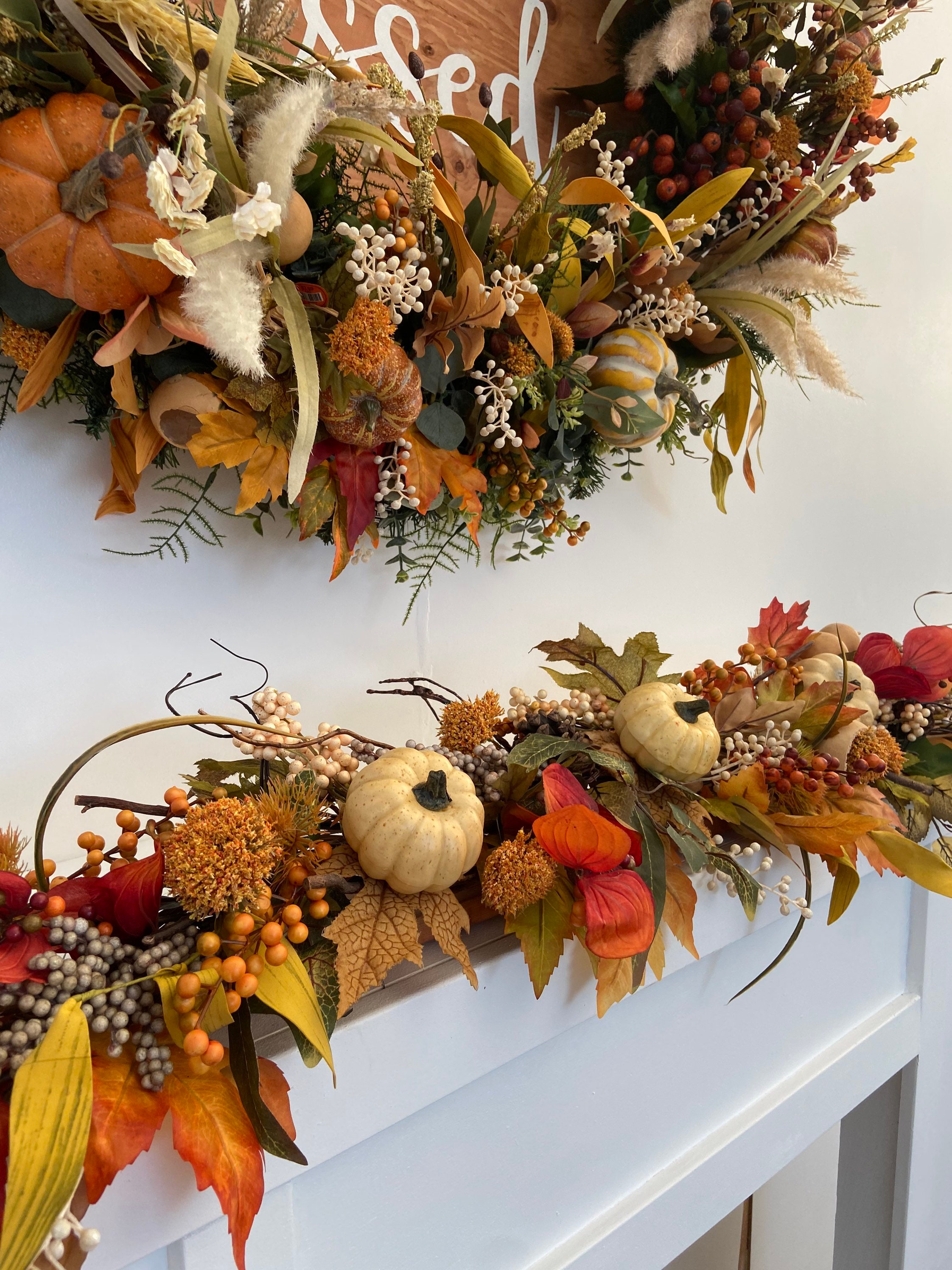 Herbst Girlande Mit Magnolienblättern - 1,8m Deko Für Tür & Kamin