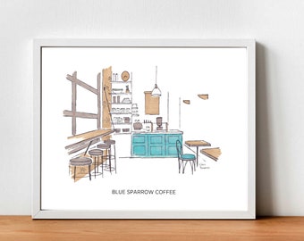 Blue Sparrow Coffee - Blake Street print