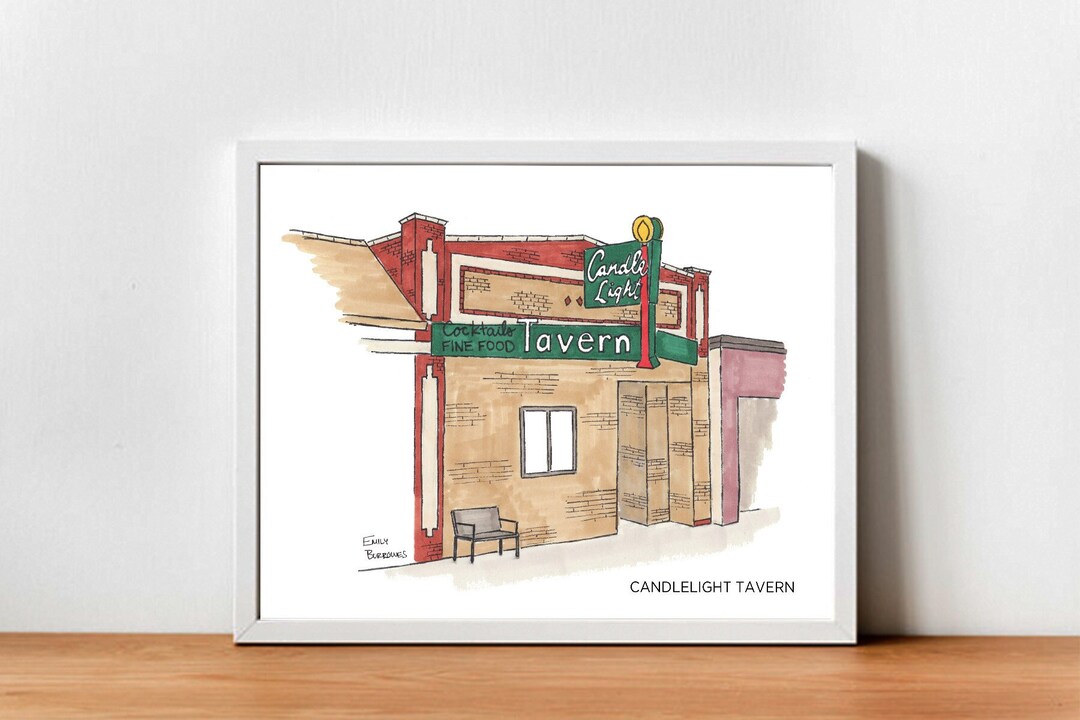 Candlelight Tavern denver Print Etsy