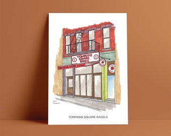 Tompkins Square Bagel (NYC) print