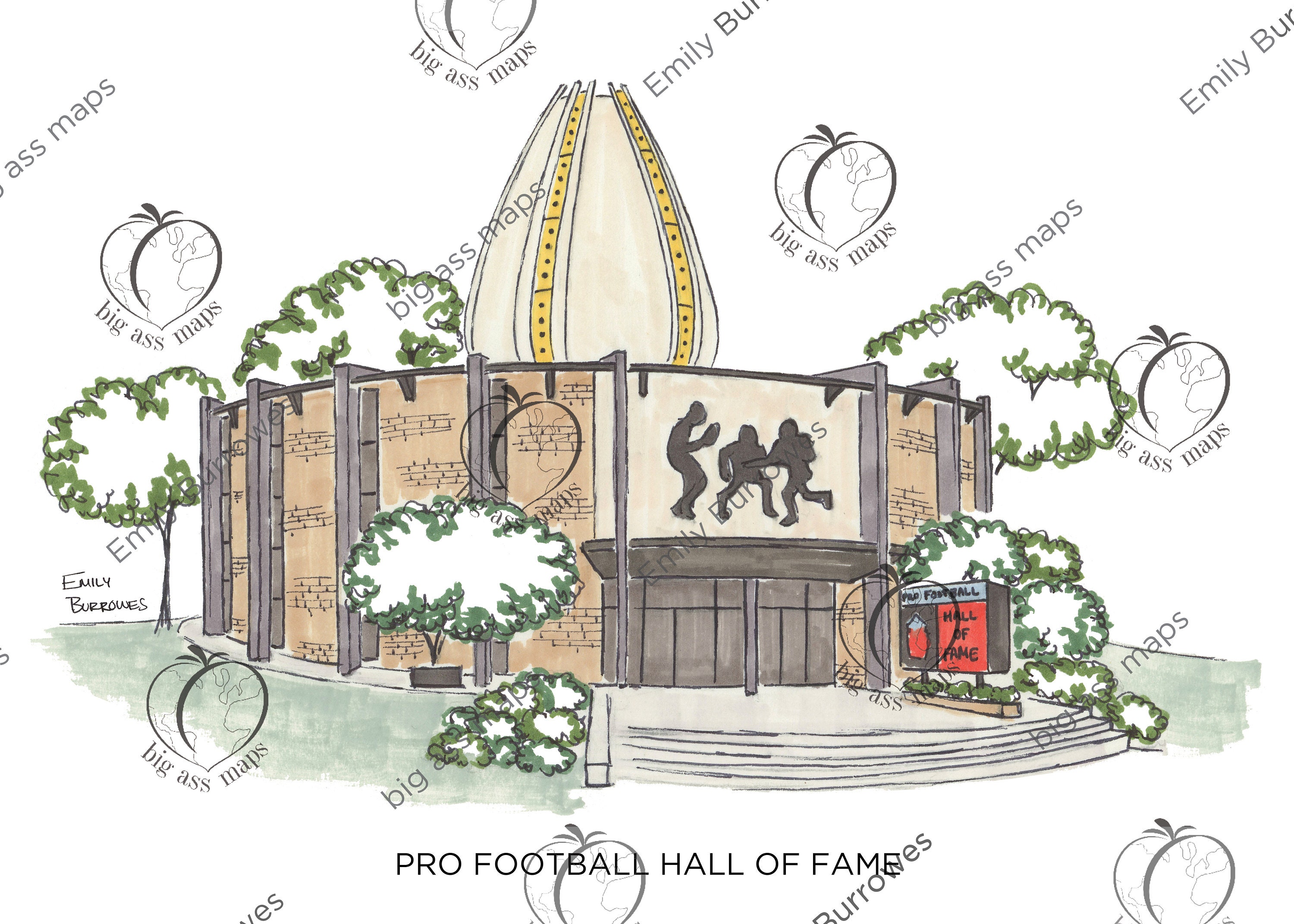 Pro Football Hall of Fame canton Print