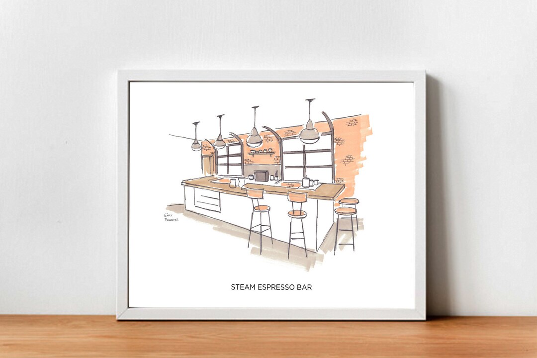 Steam Espresso Bar denver Print Etsy