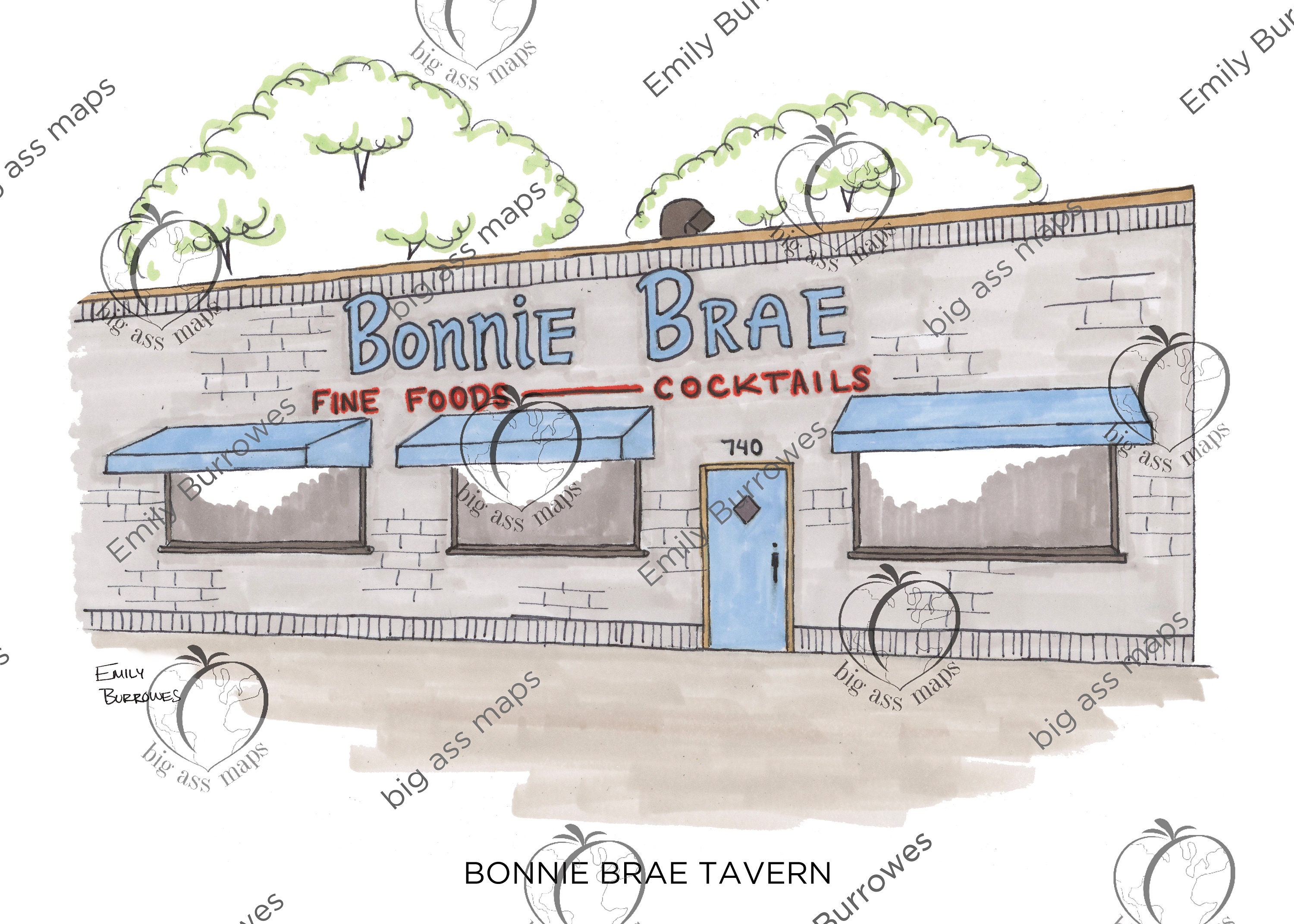 Bonnie Brae Tavern denver Print Etsy