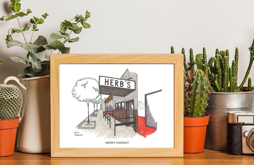 Herb's Hideout denver Print Etsy