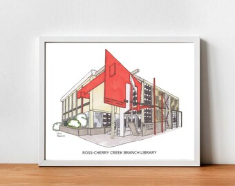 Ross-Cherry Creek Branch Library (Denver Public Library) print