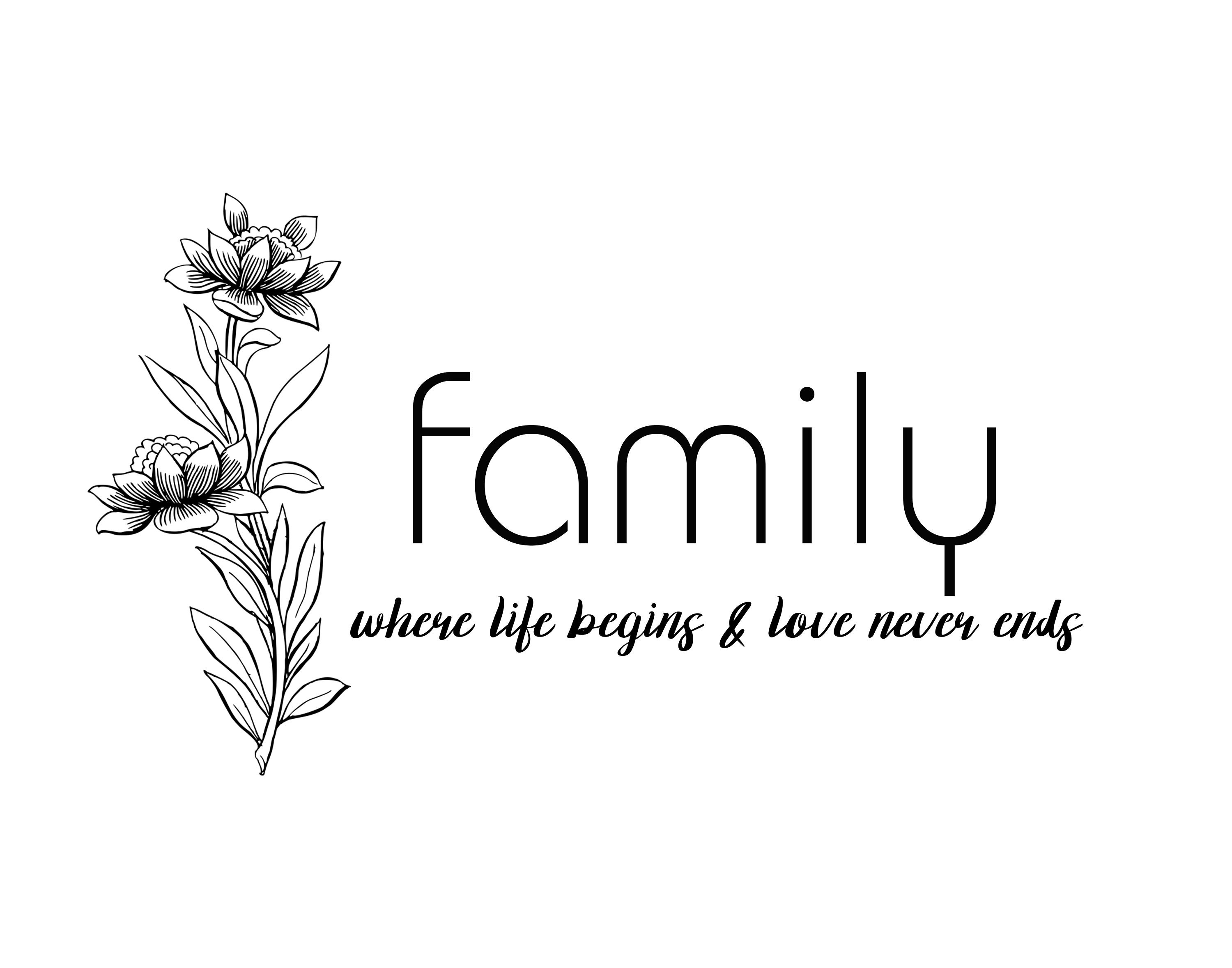 Family Printable Wall Decor Quote Etsy