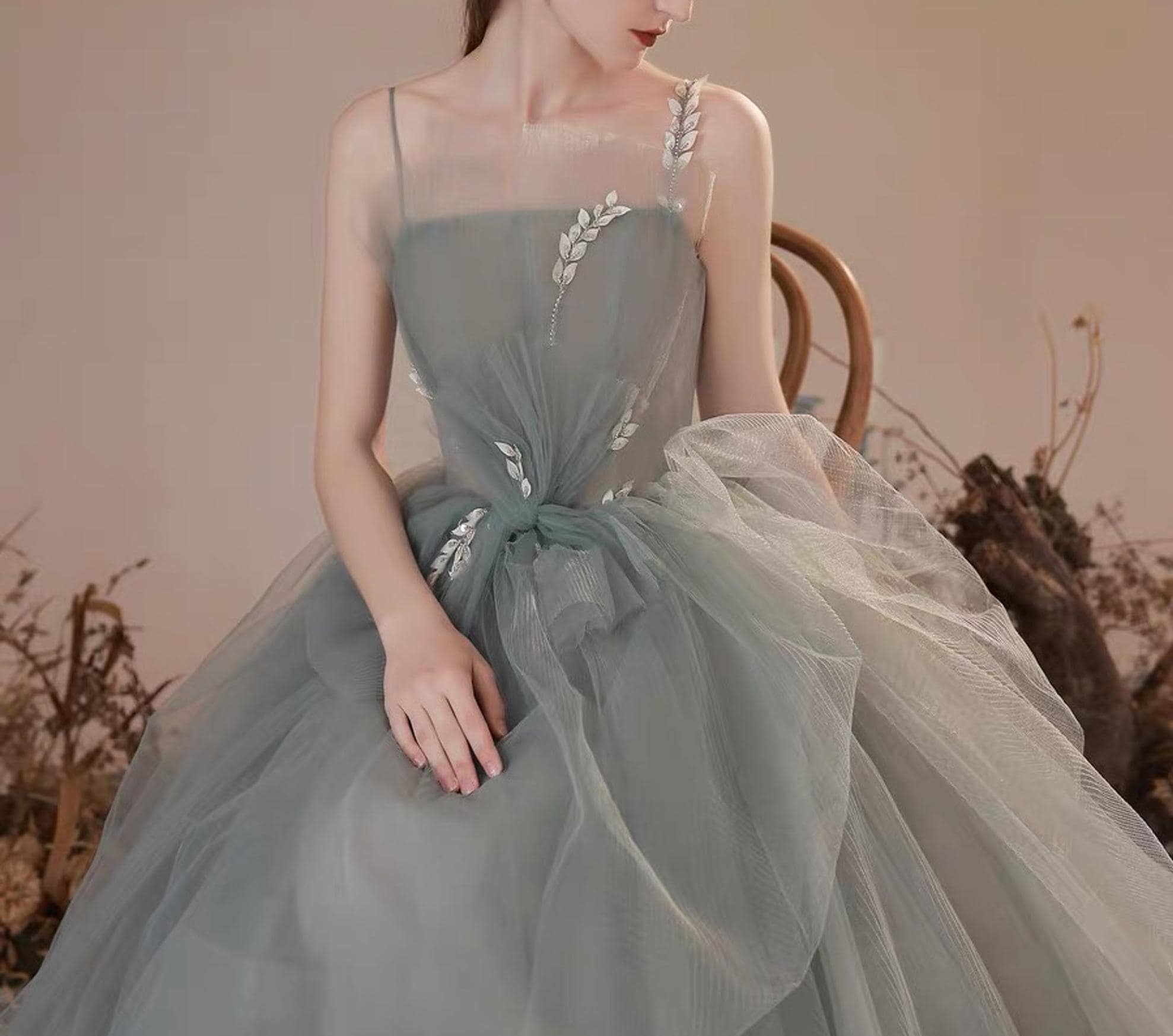 Gray ball gown hotsell