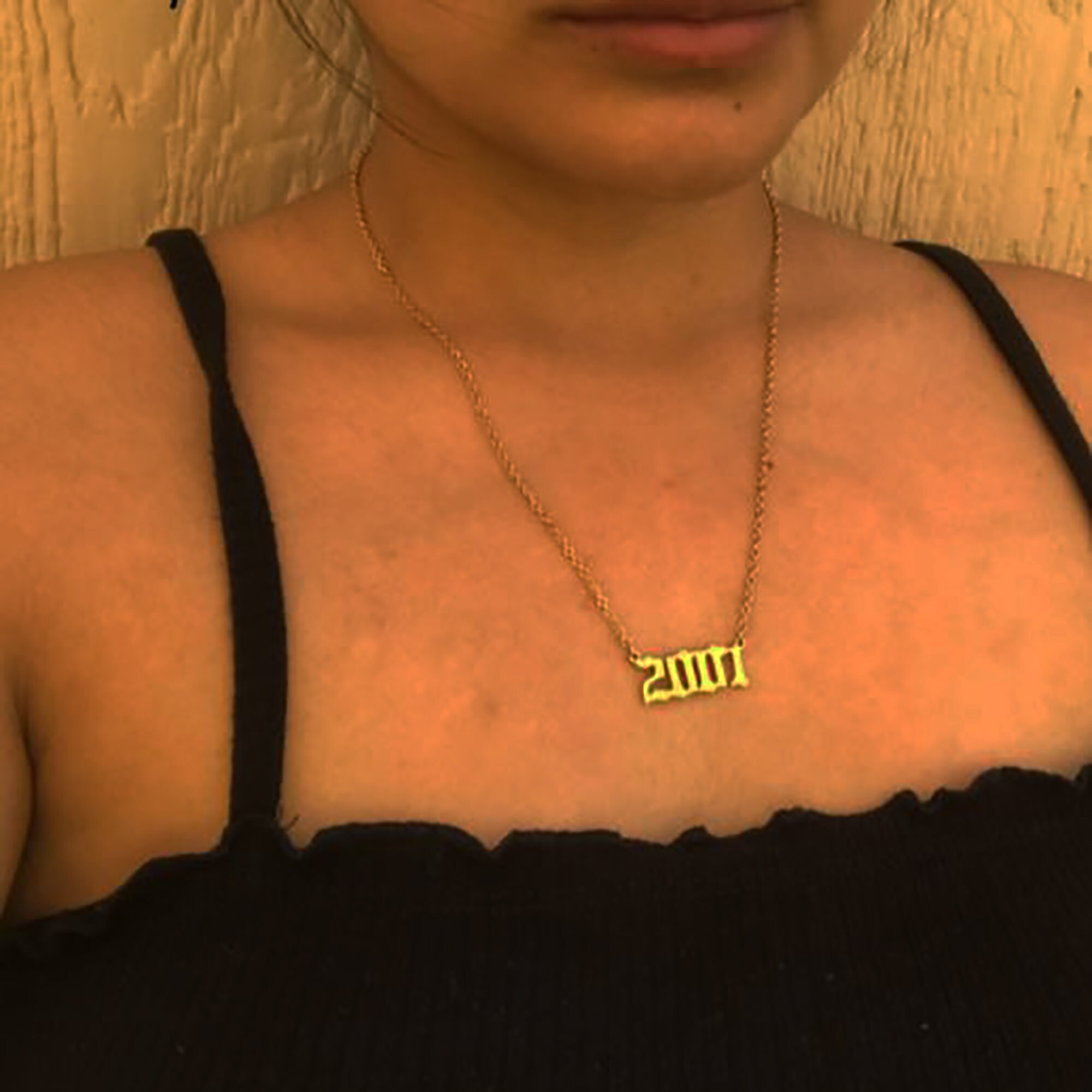 Women Personalize Necklace Year Number Necklaces Trendy Etsy