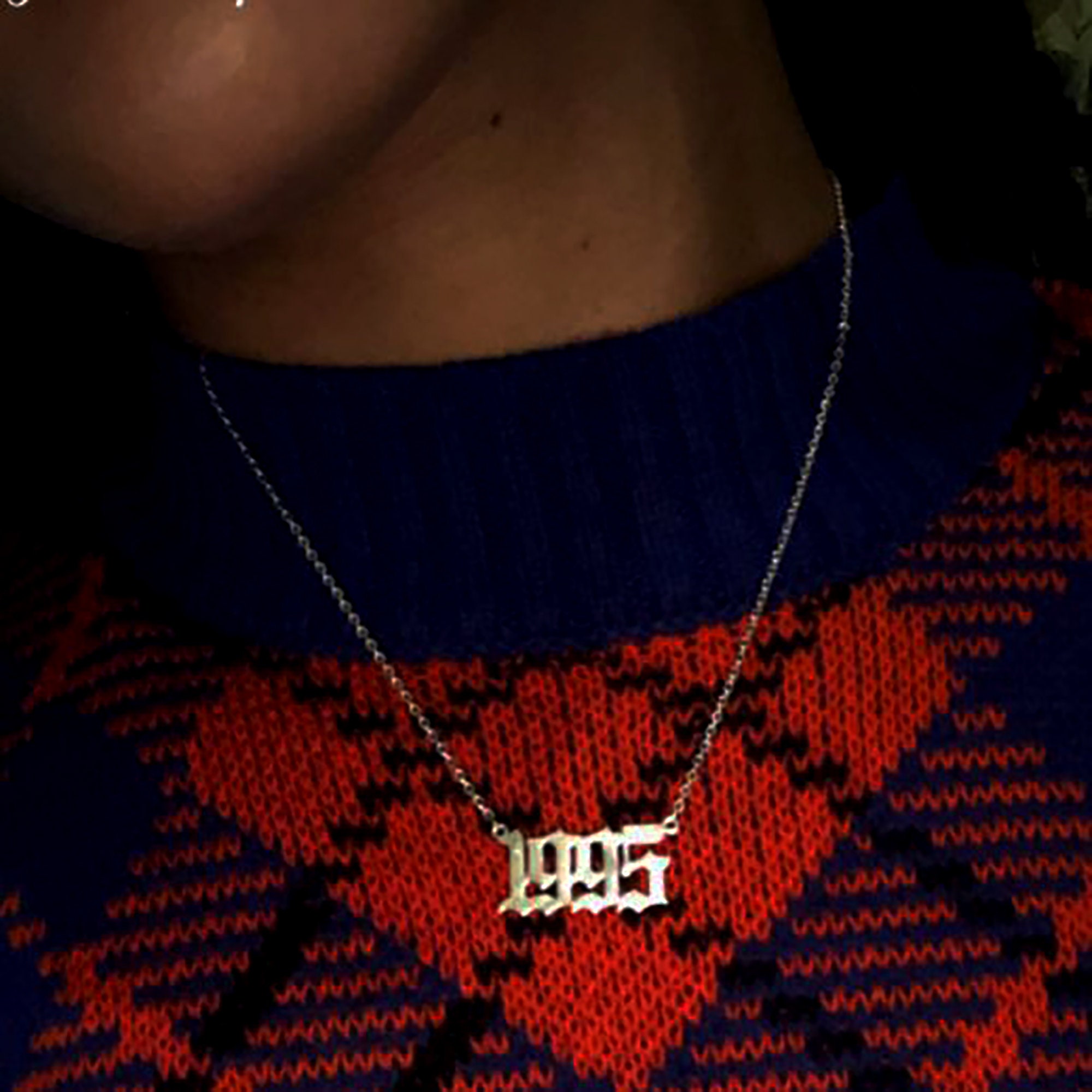 Women Personalize Necklace Year Number Necklaces Trendy Etsy