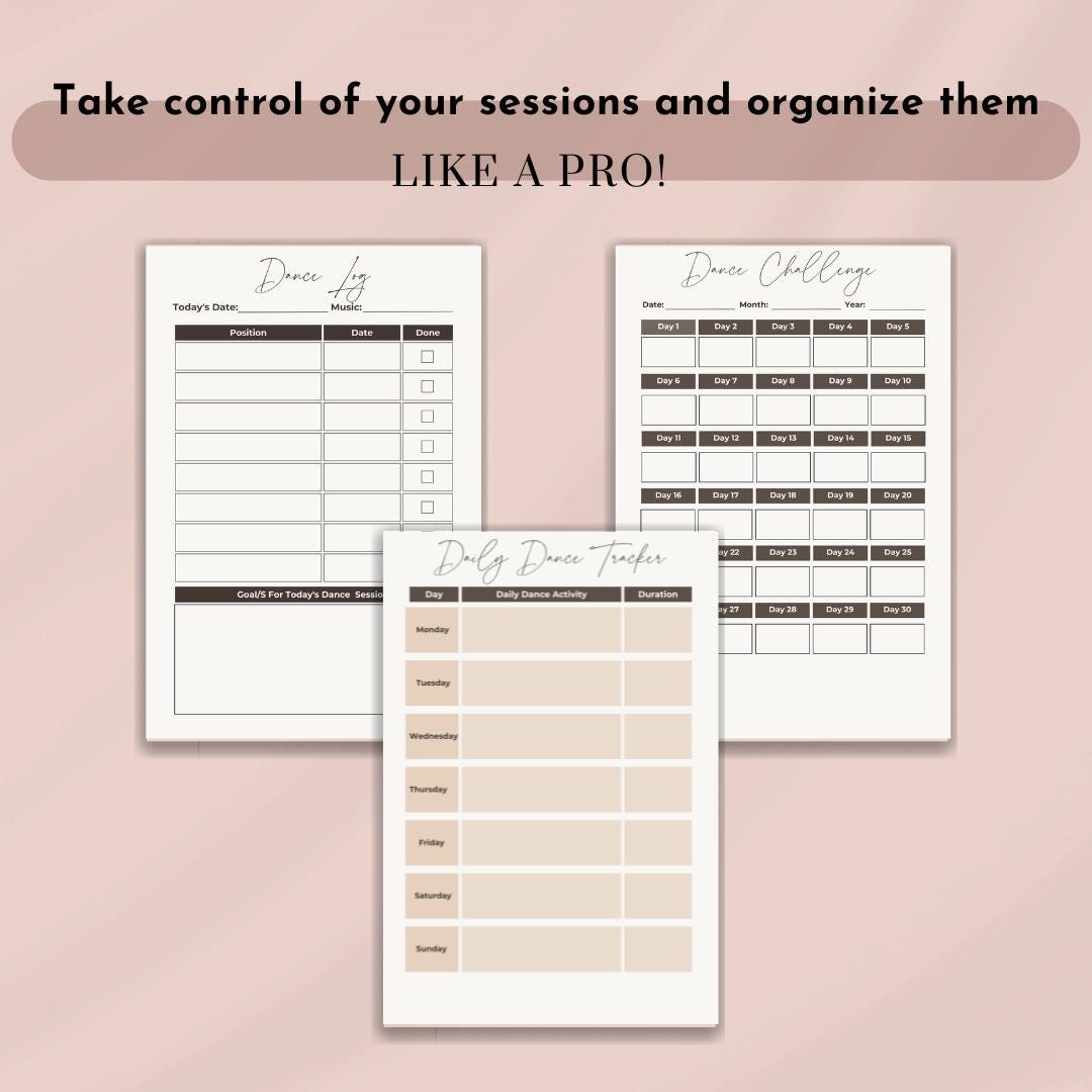 Dance Class Notes: Printable Journal & Planner (PDF Download) - Etsy