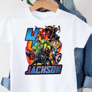 Custom Superhero Birthday Shirt: Avenger Personalized Tee