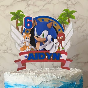 Sonic Cake Topper, Sonic The Hedgehog Cake Topper, Sonic Birthday Party, Sonic Birthday Party Decorations, Sonic, Tails, Knuckles