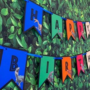 Jurassic Park Birthday Banner: Dinosaur Party Decor
