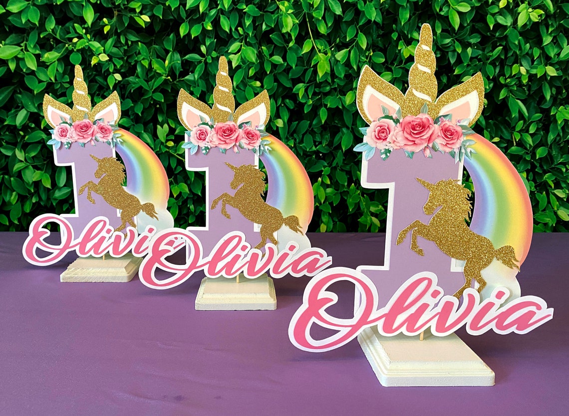 Unicorn Centerpiece Unicorn Table Decoration Custom Unicorn Etsy
