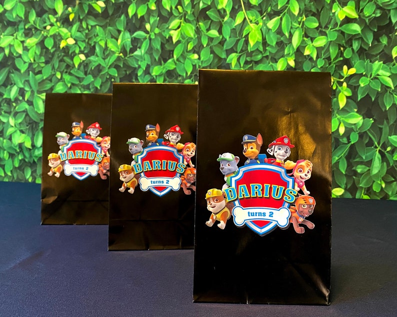 Paw Patrol Favor Bags Paw Patrol Party Paw Patrol Party Bags Paw Patrol Party Supplies Paw Patrol Treat Bags Paw Patrol Goody Bags