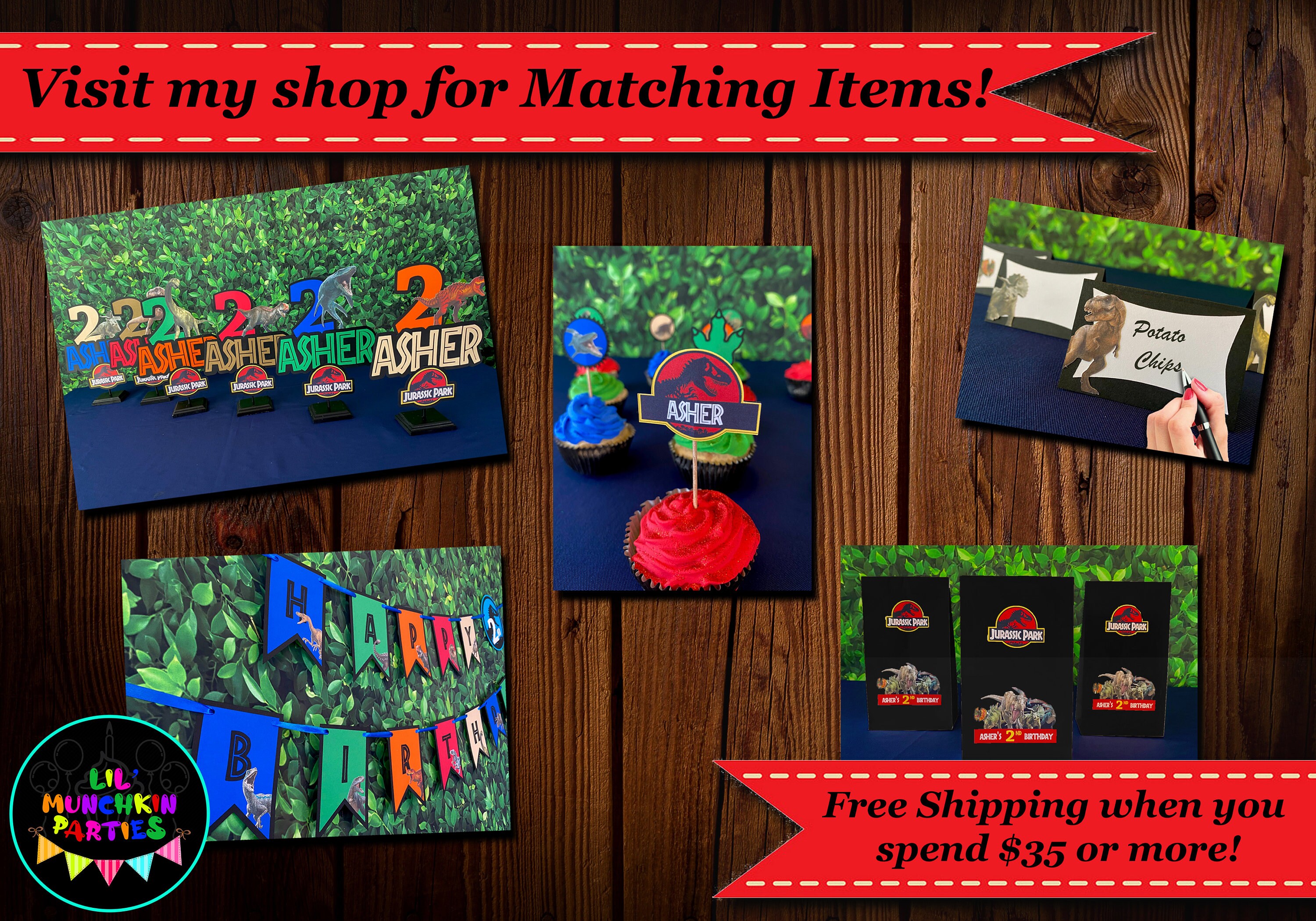 Jurassic Park Food Labels Jurassic Park Place Cards Jurassic - Etsy