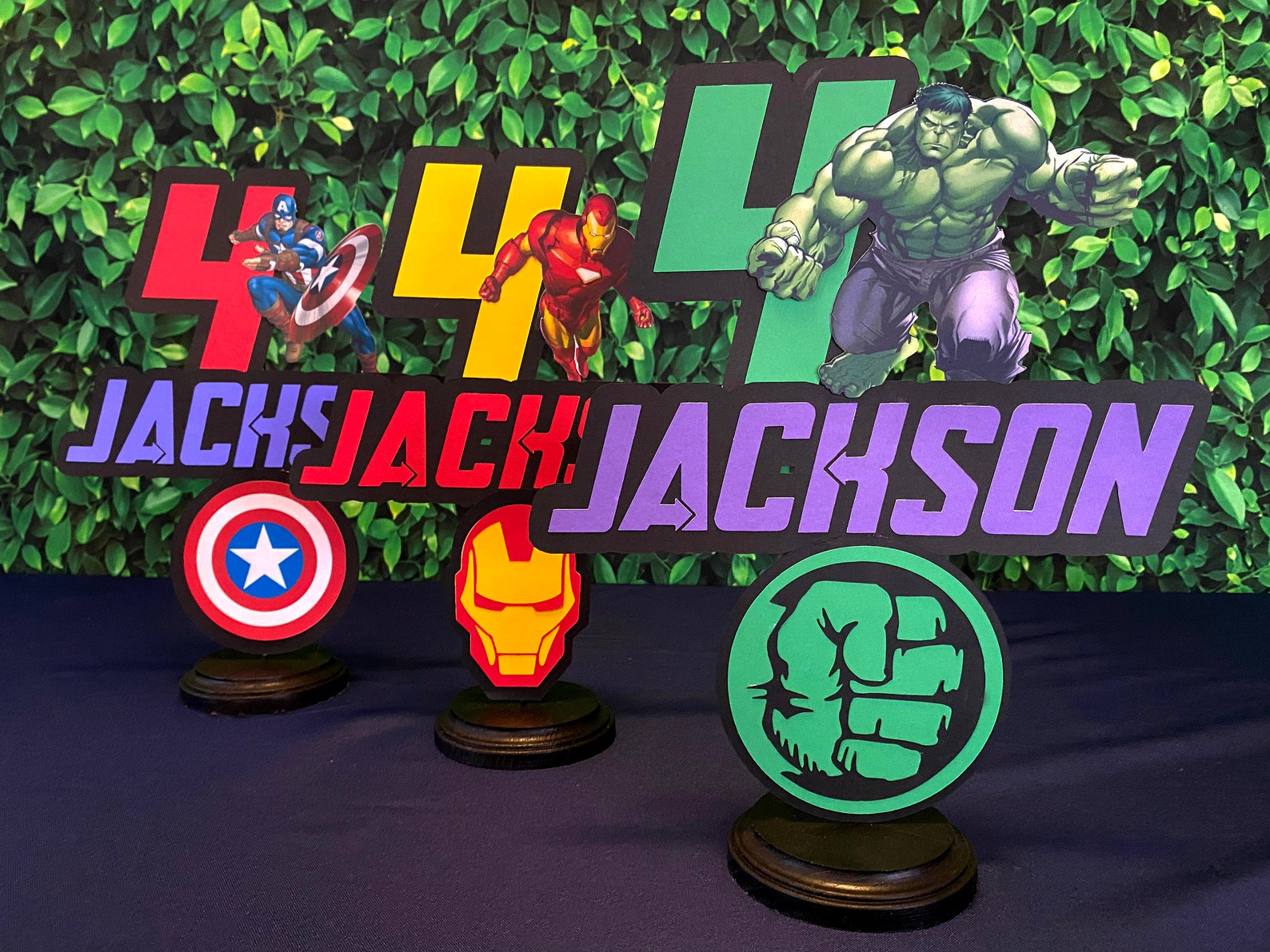 Hulk Centerpiece Captain America Centerpiece Iron Man Etsy