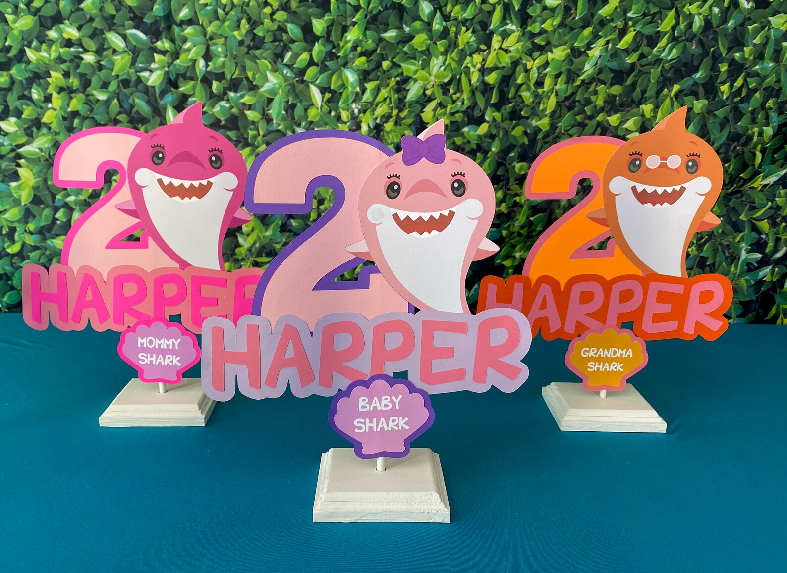 Baby Shark Centerpiece Baby Shark Table Decor Baby Shark Etsy