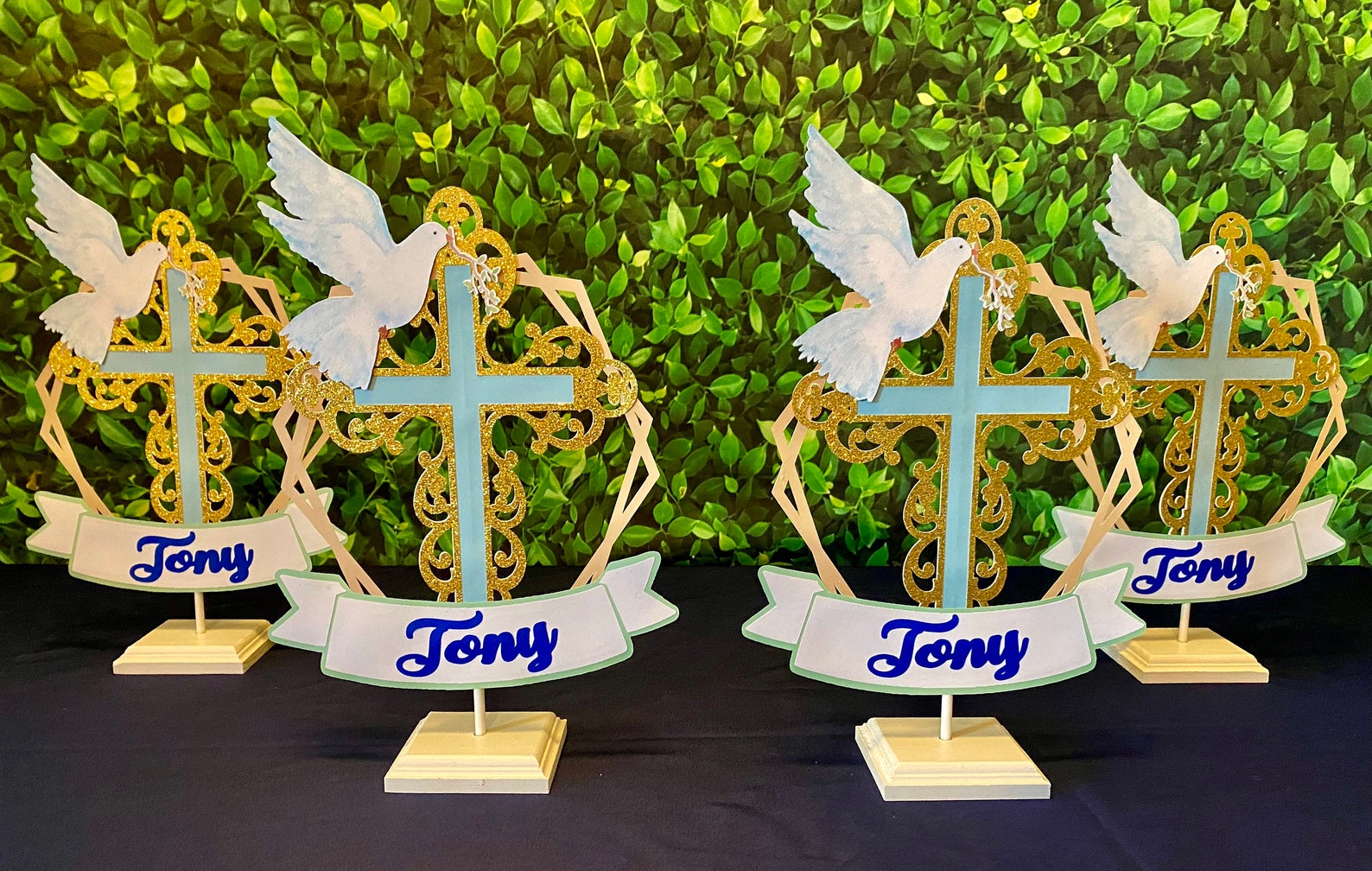 Baptism Centerpiece Baptism Decorations Baptism Party Etsy