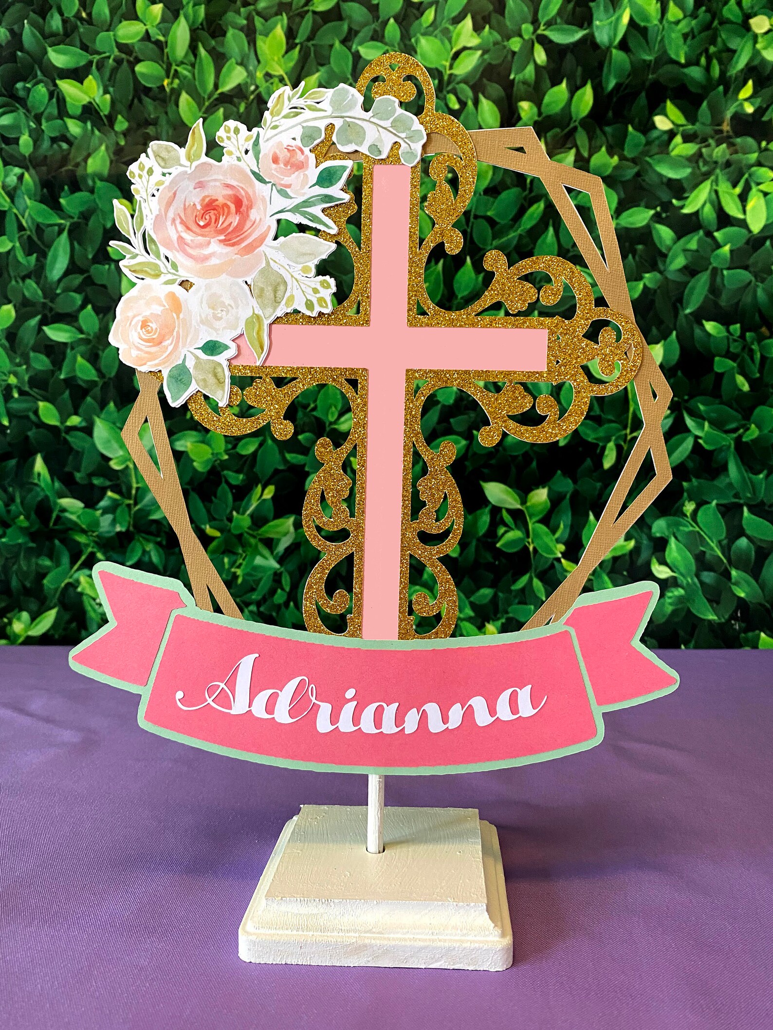 Baptism Centerpiece Baptism Decorations Baptism Party Etsy