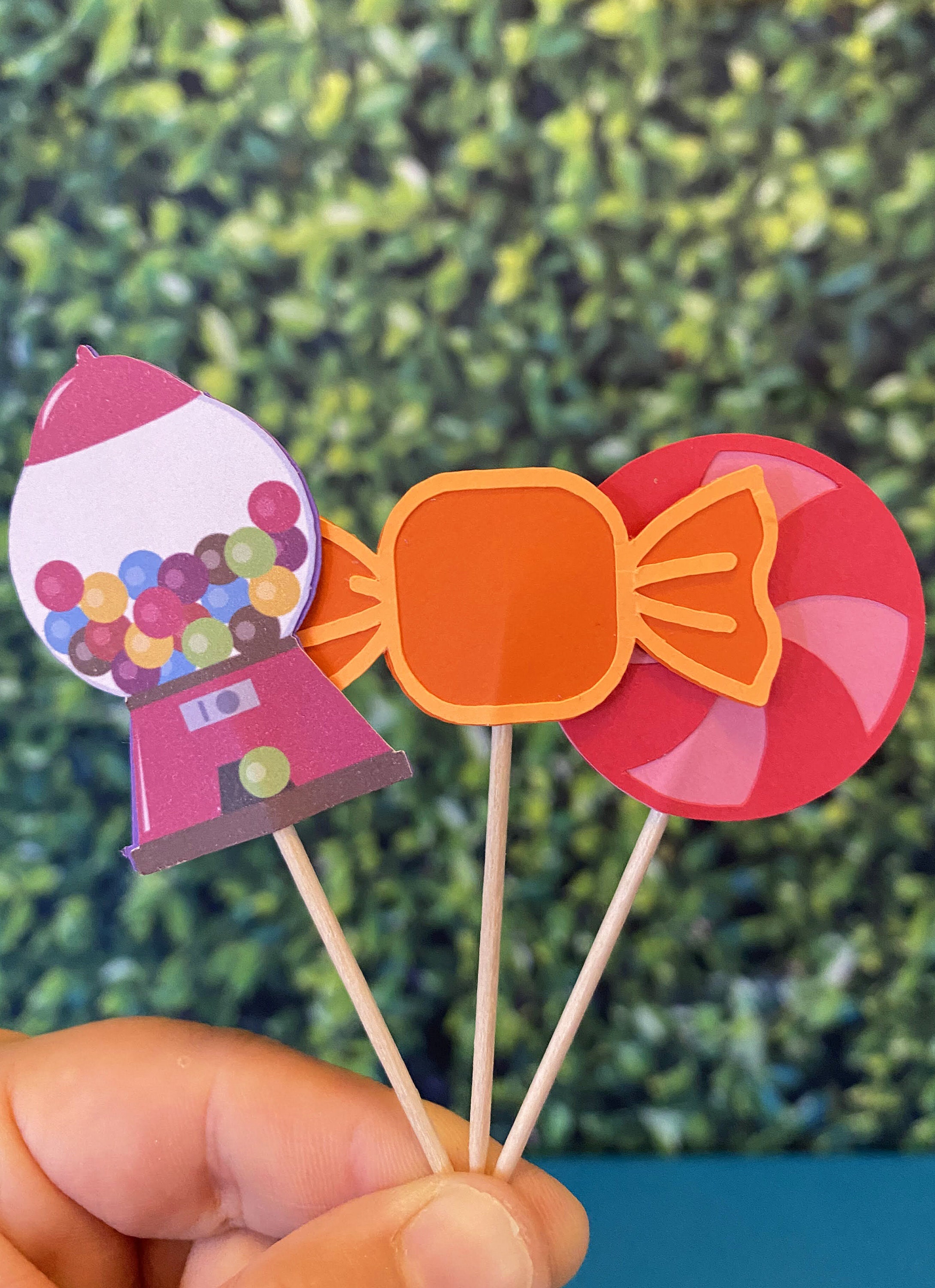 Candy Cupcake Toppers