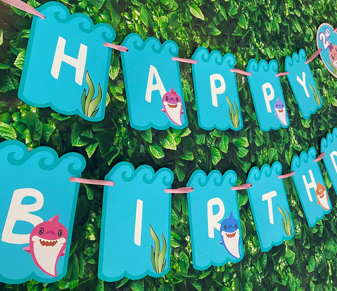 Baby Shark Birthday Party Banner Baby Shark Birthday Banner Baby baby-shark-birthday-party-banner-baby-shark-birthday-banner-baby