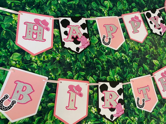 Disco Cowgirl Birthday Party Banner Disco Cowgirl Birthday - Etsy