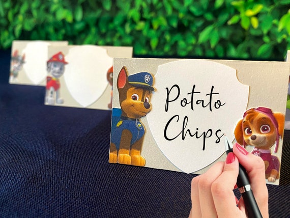 Paw Patrol Food Labels Paw Patrol Place Card Paw Patrol Tent ...