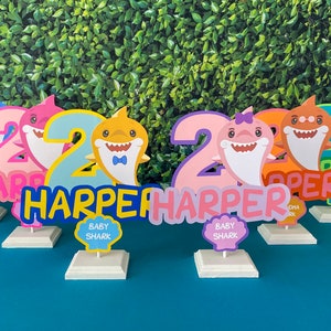 Baby haai middelpunt, baby haai tafeldecoratie, baby haai feestdecoratie, haai verjaardag, haai feestdecoratie