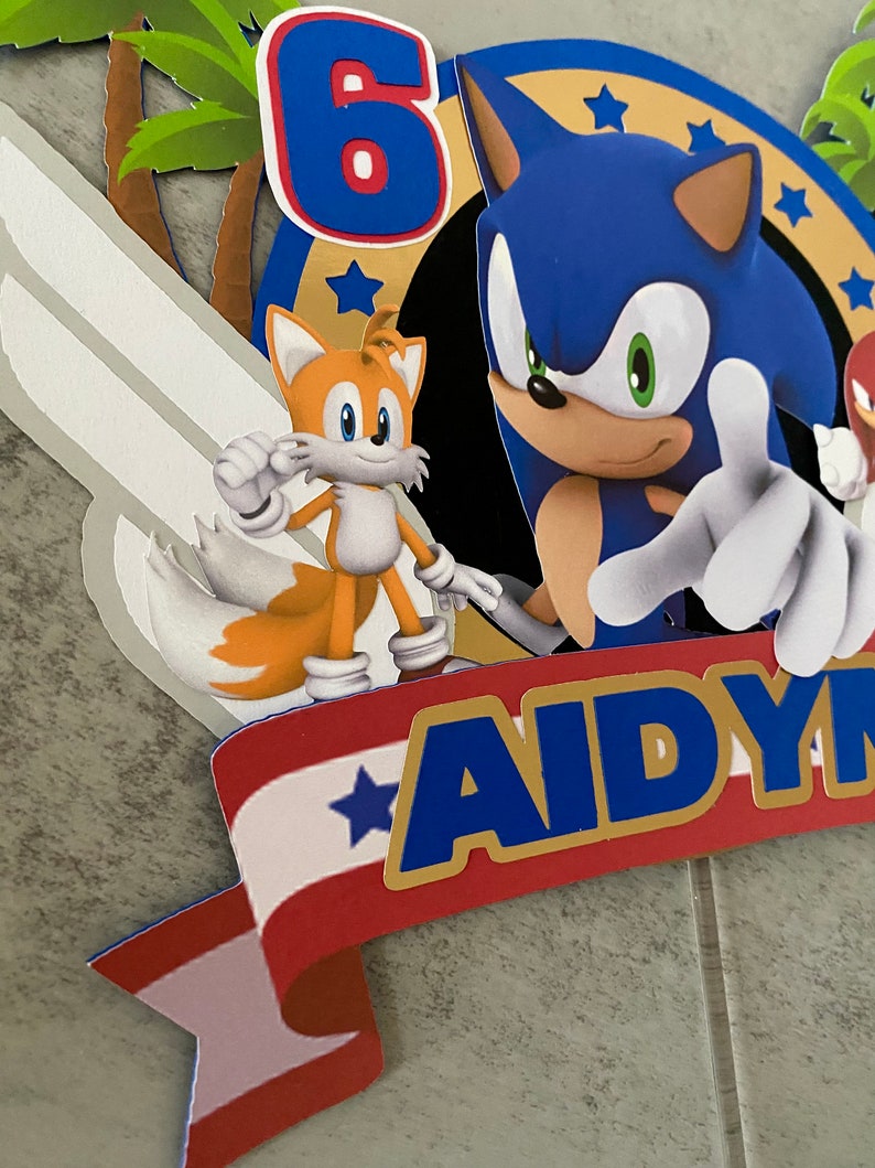 Sonic Cake Topper Sonic the Hedgehog Cake Topper Sonic Etsy