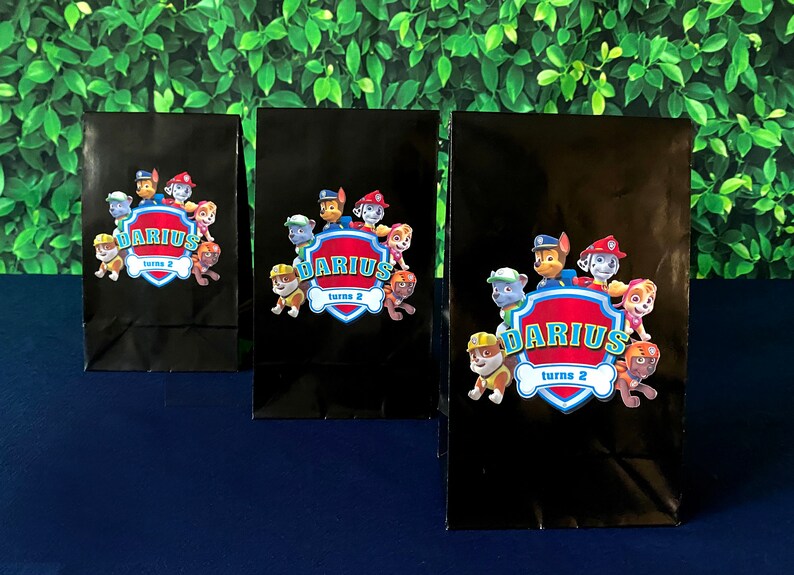 Paw Patrol Favor Bags Paw Patrol Party Paw Patrol Party Bags Paw Patrol Party Supplies Paw Patrol Treat Bags Paw Patrol Goody Bags