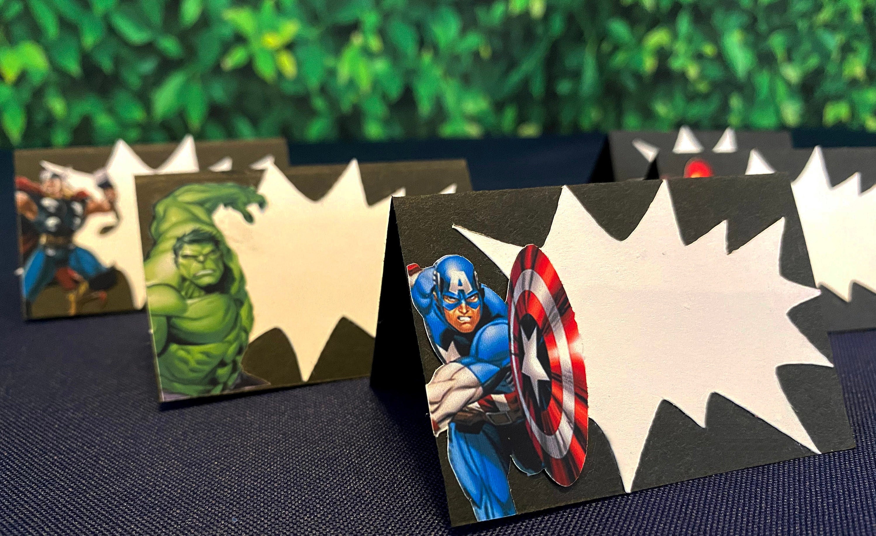Avengers Food Labels Avengers Place Card Avengers Tent Card | Etsy