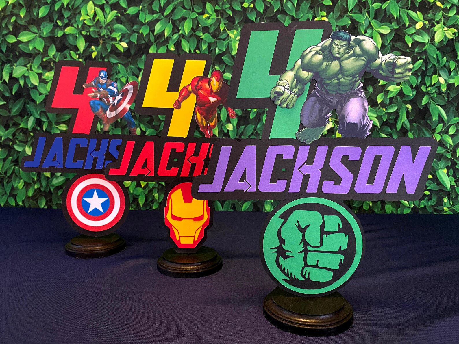 Superhero Centerpiece Hulk Centerpiece Captain America Etsy