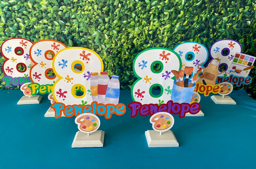 Art Party Centerpiece, Art Party Table Decor, Art Party Decorations