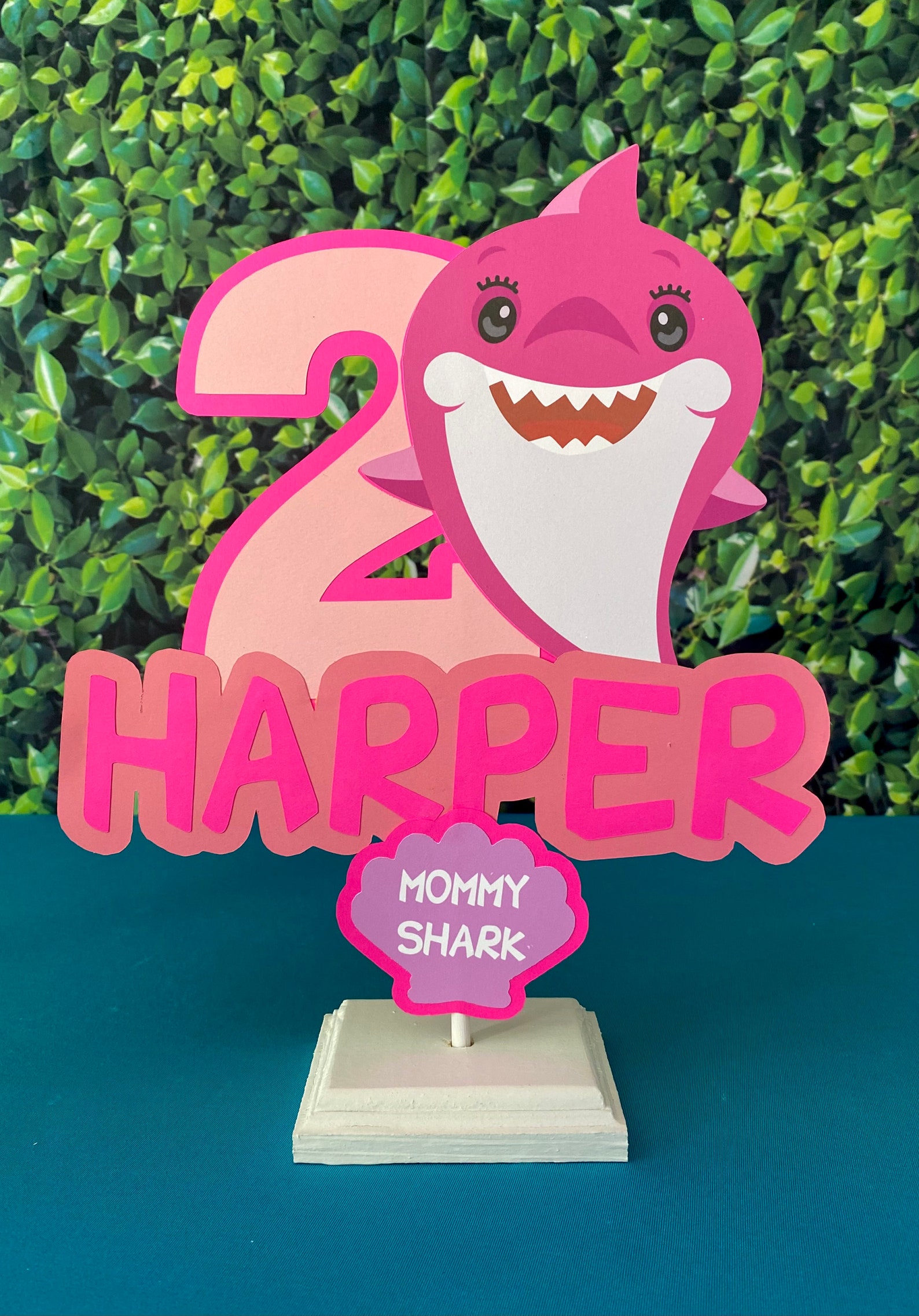 Baby Shark Centerpiece Baby Shark Table Decor Baby Shark Etsy