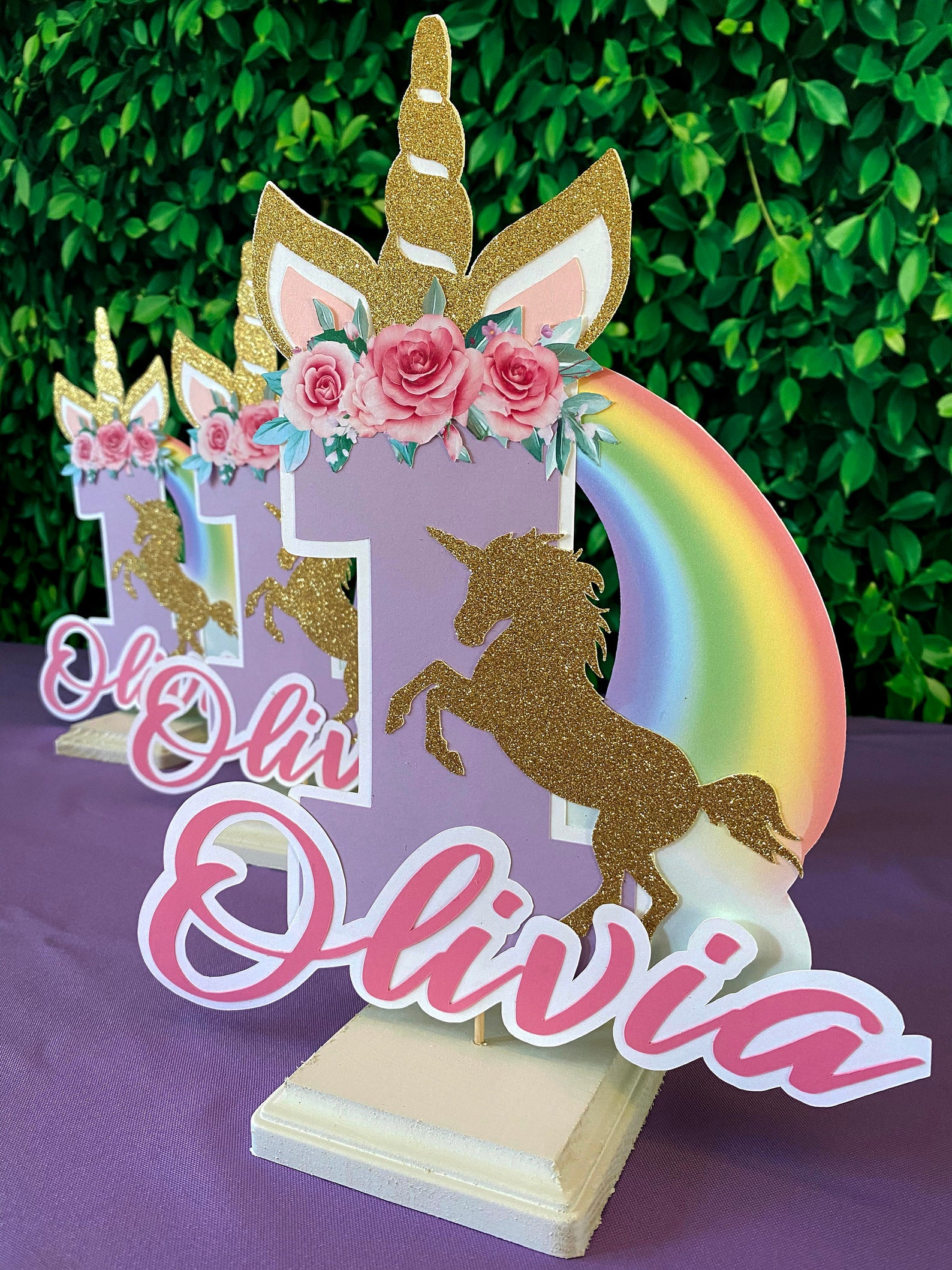 Unicorn Centerpiece Unicorn Table Decoration Custom Unicorn Etsy