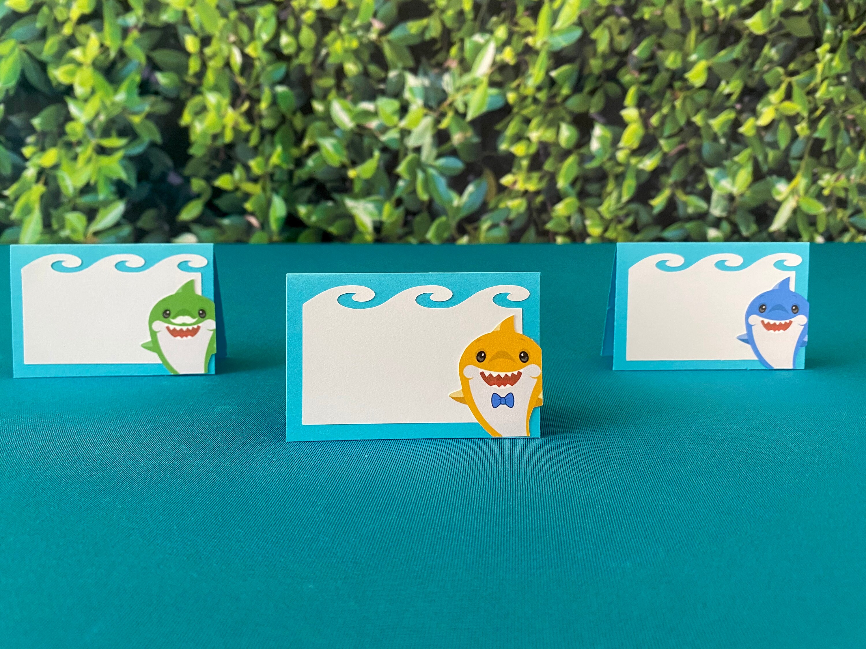 Baby Shark Food Labels Baby Shark Place Cards Baby Shark - Etsy