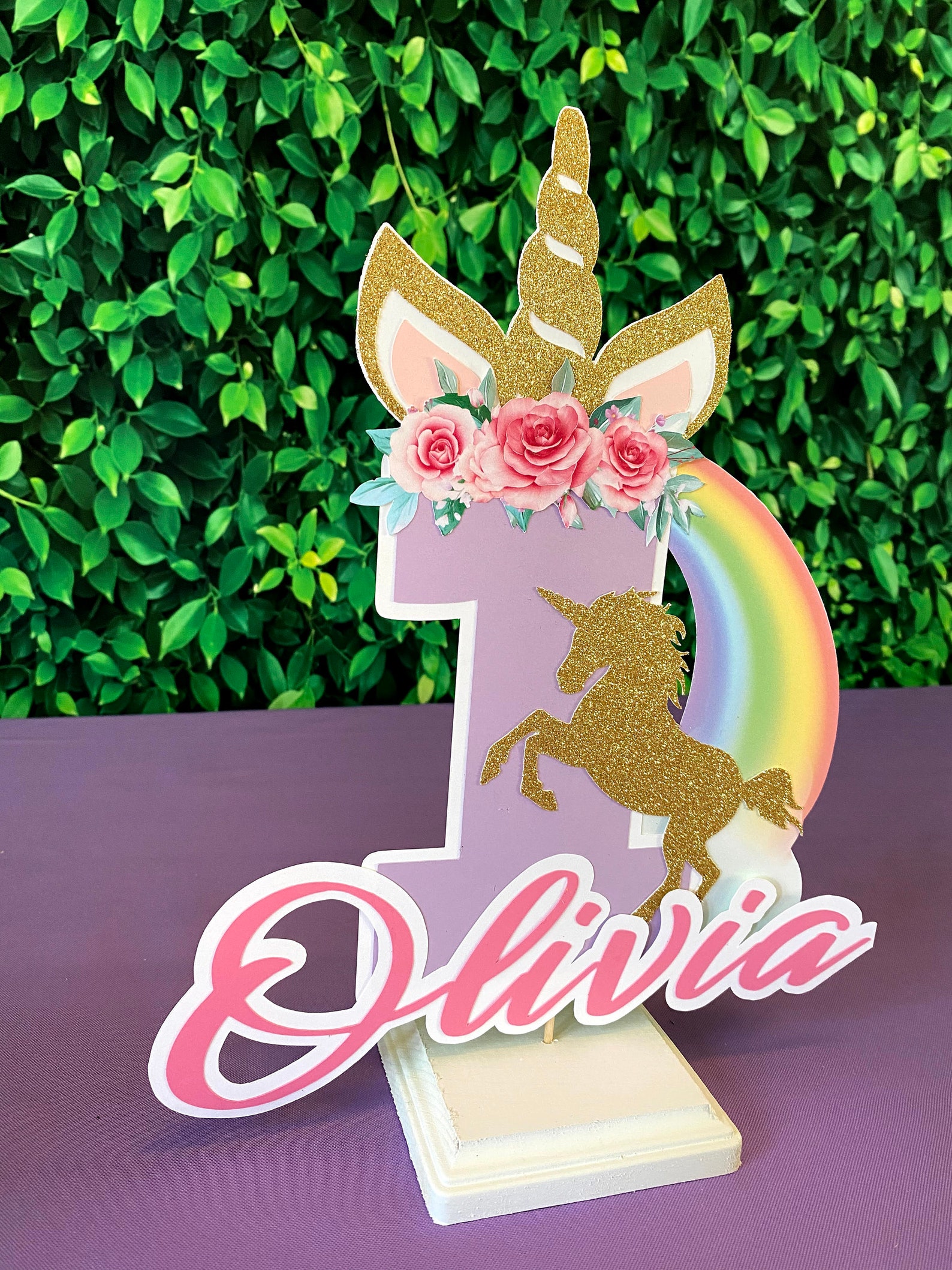 Unicorn Centerpiece Unicorn Table Decoration Custom Unicorn Etsy