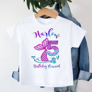 Mermaid Birthday Shirt, Mermaid Birthday TShirt, Mermaid Tail Birthday Shirt, Mermaid Tail Birthday TShirt, Mermaid Birthday Party Decor