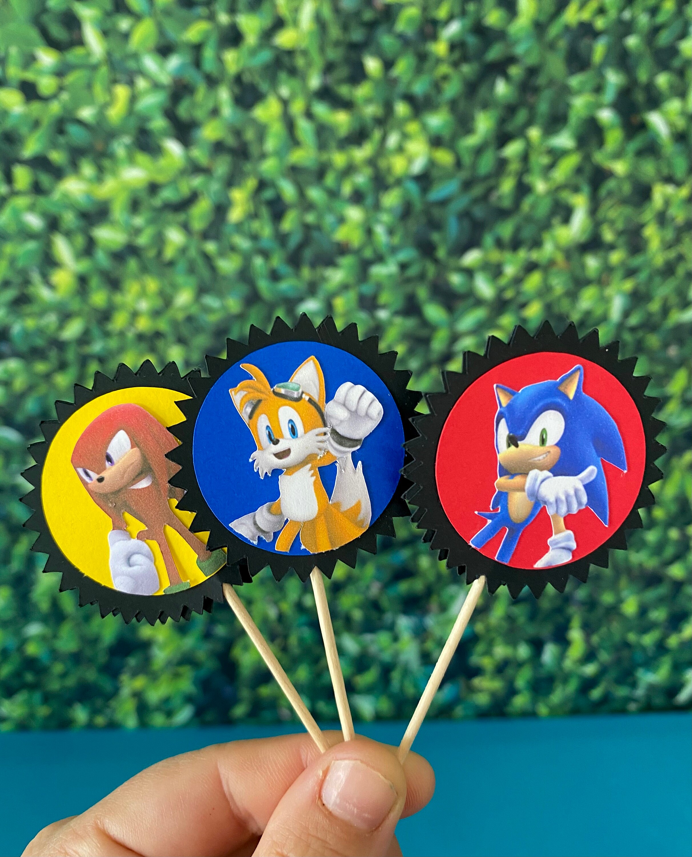 Sonic the Hedgehog Cupcake Toppers Sonic Party Supplies Etsy