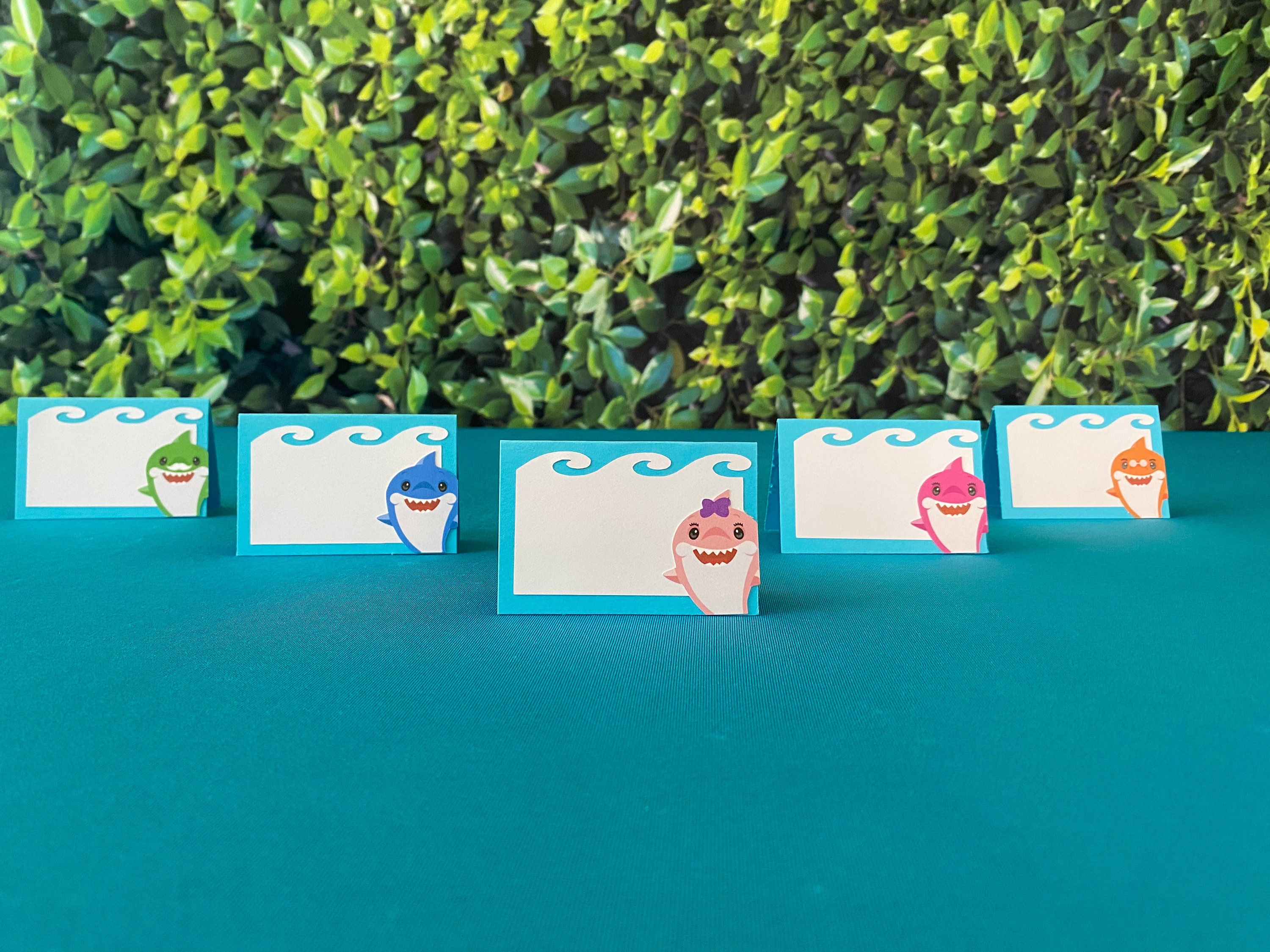 Baby Shark Food Labels Baby Shark Place Cards Baby Shark Etsy