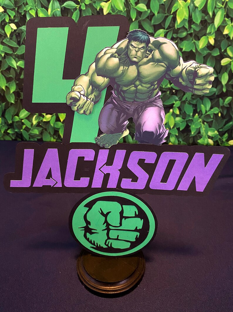 Superhero Centerpiece Hulk Centerpiece Captain America Etsy