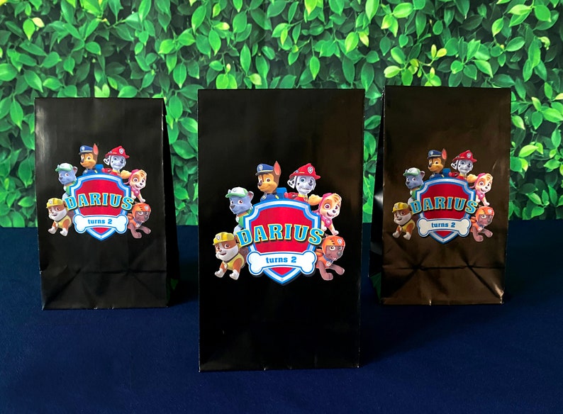 Paw Patrol Favor Bags Paw Patrol Party Paw Patrol Party Bags Paw Patrol Party Supplies Paw Patrol Treat Bags Paw Patrol Goody Bags